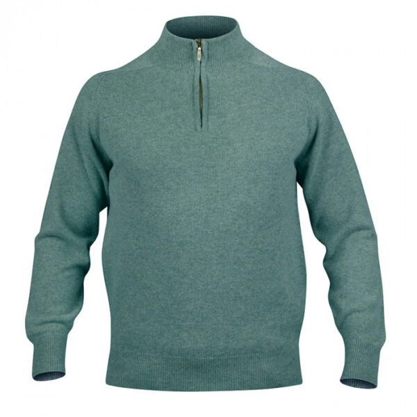 Mens Zip Neck Jumper – Lovat