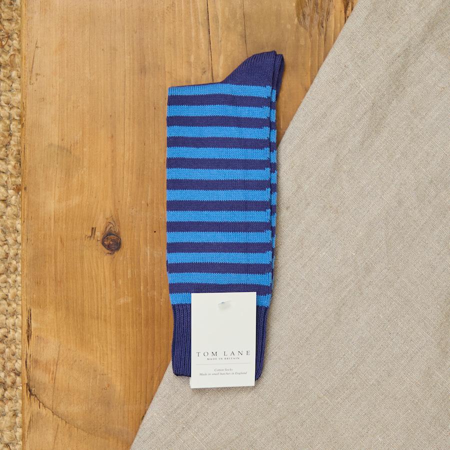 Cornflower & Navy cotton socks Cornflower & Navy cotton socks