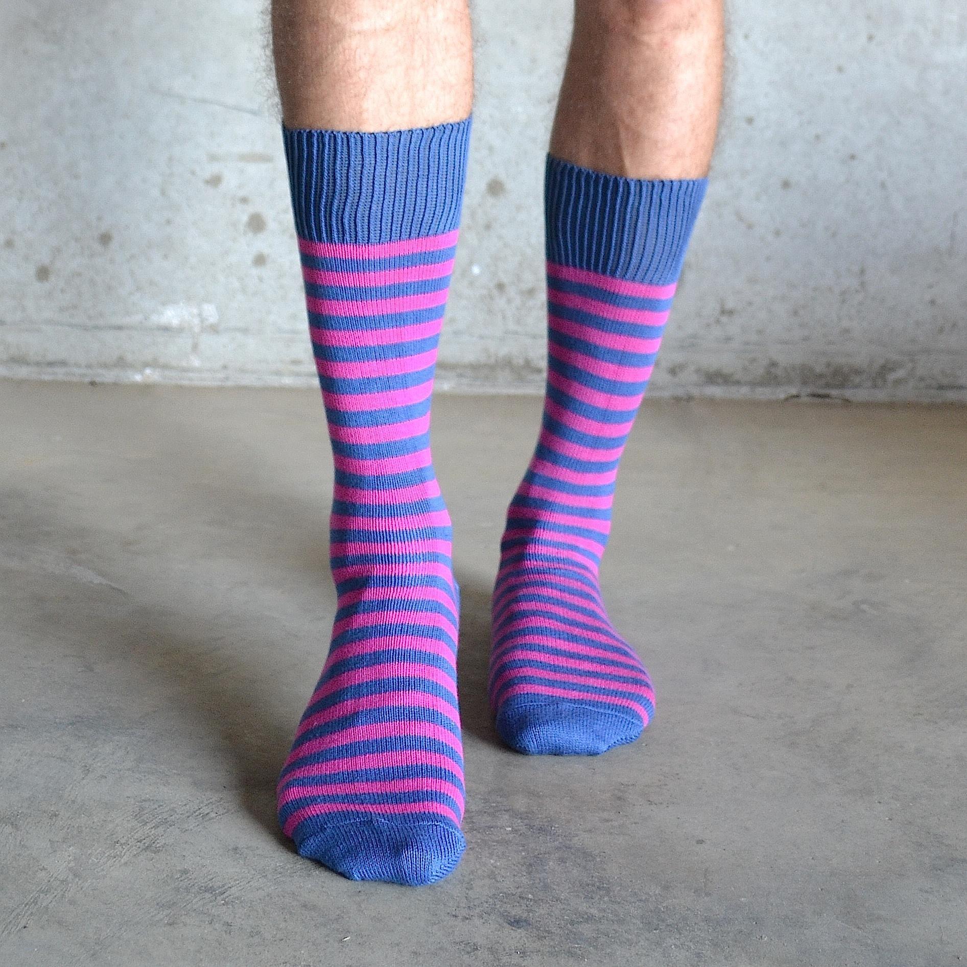 Blue & pink cotton socks Tom Lane