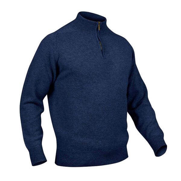 Mens zip neck jumper - Astra Navy