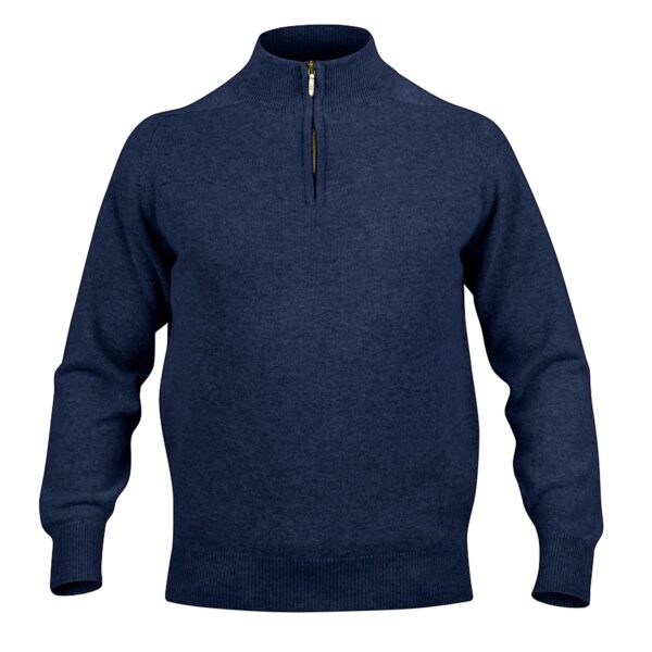 Mens zip neck jumper – Astra Navy