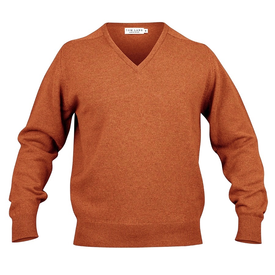 Zennor Vee neck - Orange - Tom Lane