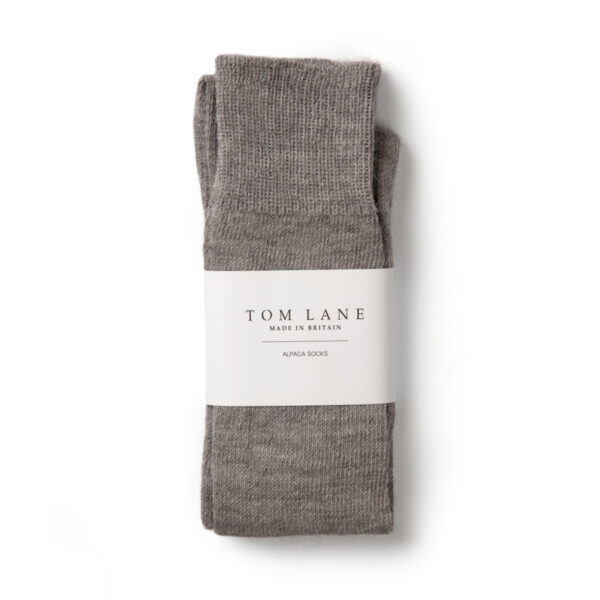Long Alpaca socks – Grey
