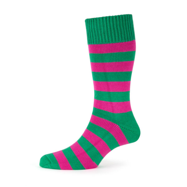 Cotton Stripes - Pink & Green