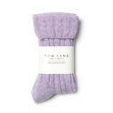 Cable knit Cashmere Bed Socks - Lilac - Image 3