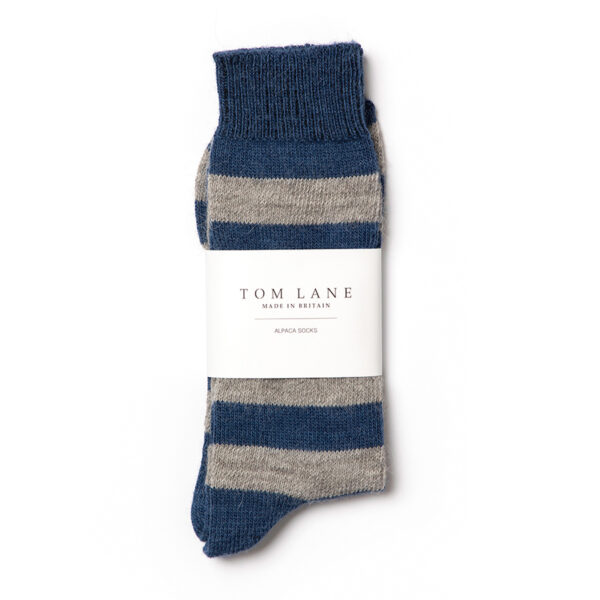 Alpaca – Navy & Grey Stripe