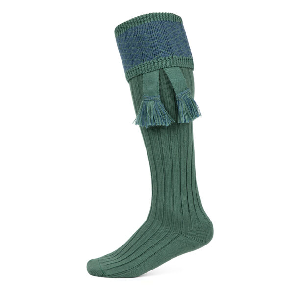 Oakham Shooting socks – Green & Blue