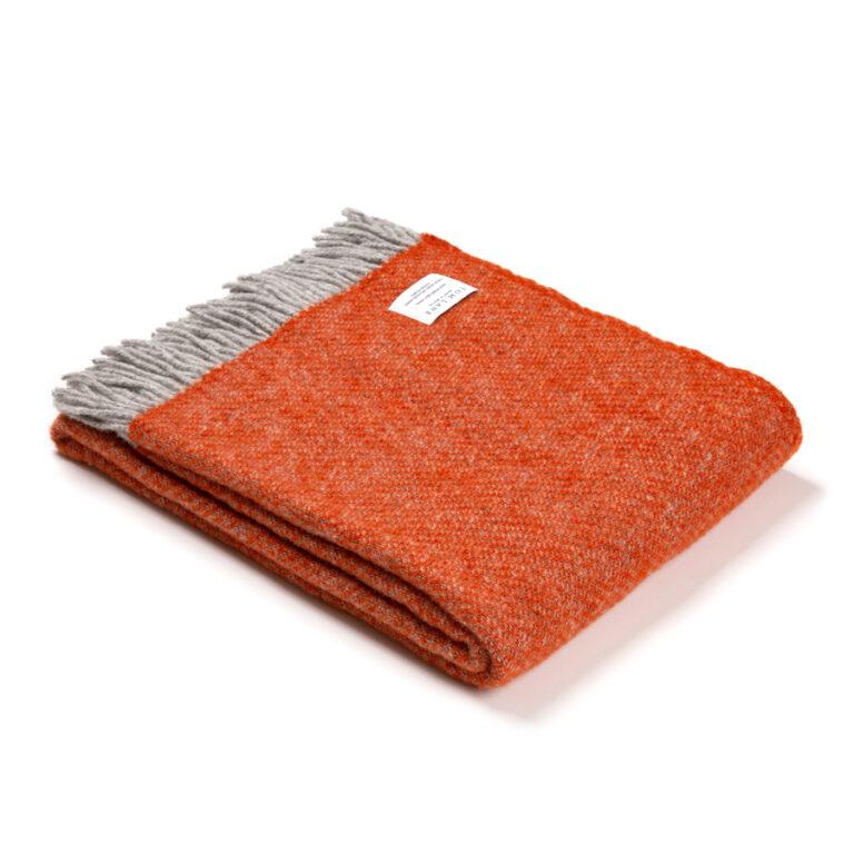 Burnt Orange Wool Throw Tom Lane