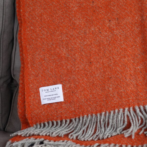 Burnt Orange Wool Throw