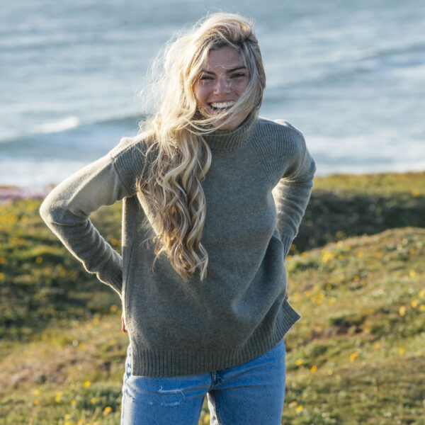 Sage Green Roll Neck