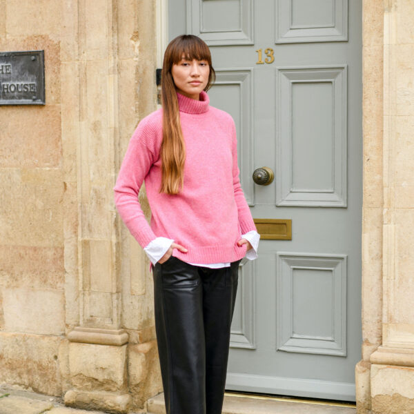 Pink Roll Neck