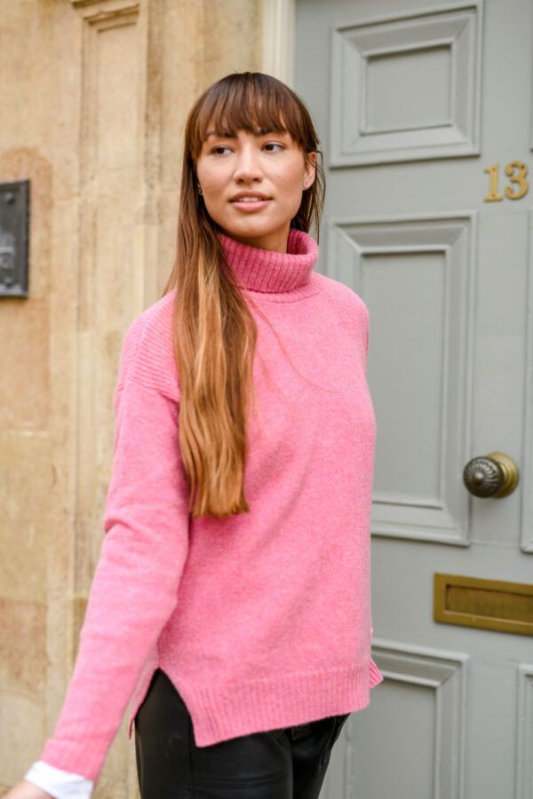 Pink Roll Neck