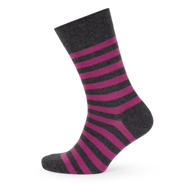 Stripes! Bright Pink & Grey