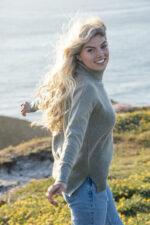 Sage roll neck