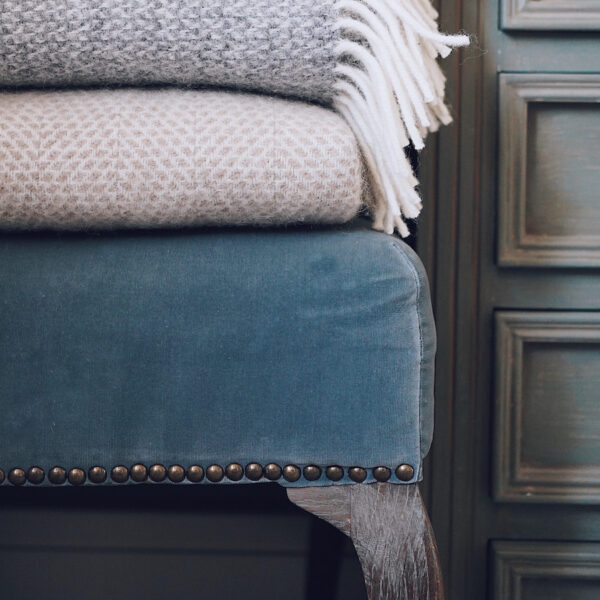 Beige Wool Throw