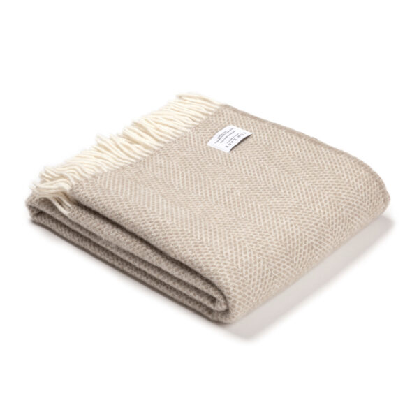 Beige Wool Throw
