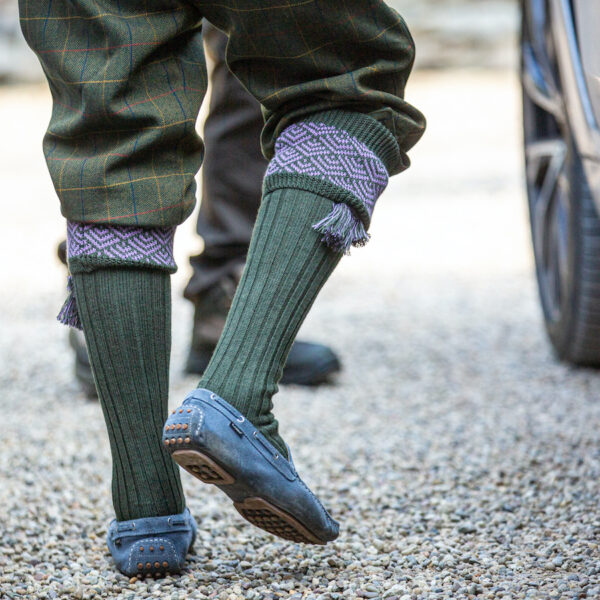 Belvoir shooting socks – Green & Heather