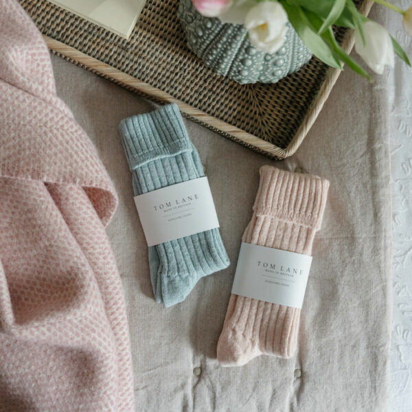 Pink Alpaca bed socks