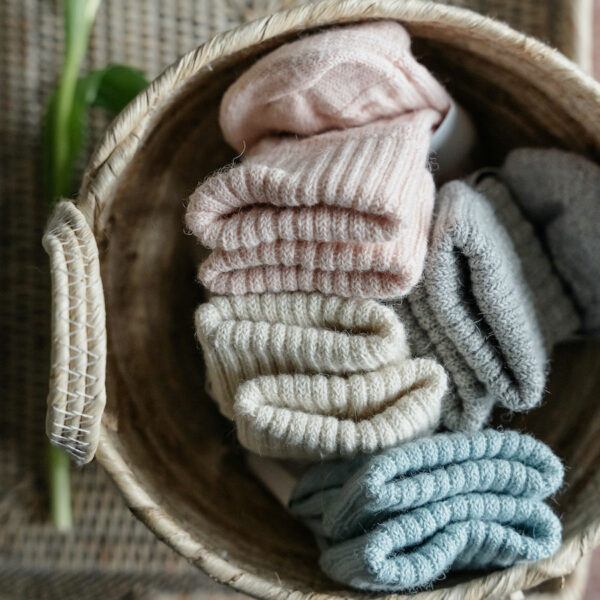 Blue Alpaca bed socks