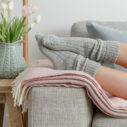 Grey Alpaca bed socks - Image 2
