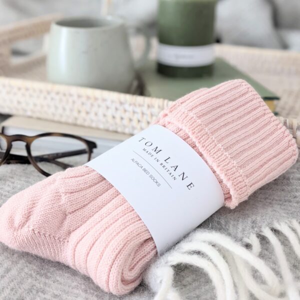 Pink Alpaca bed socks