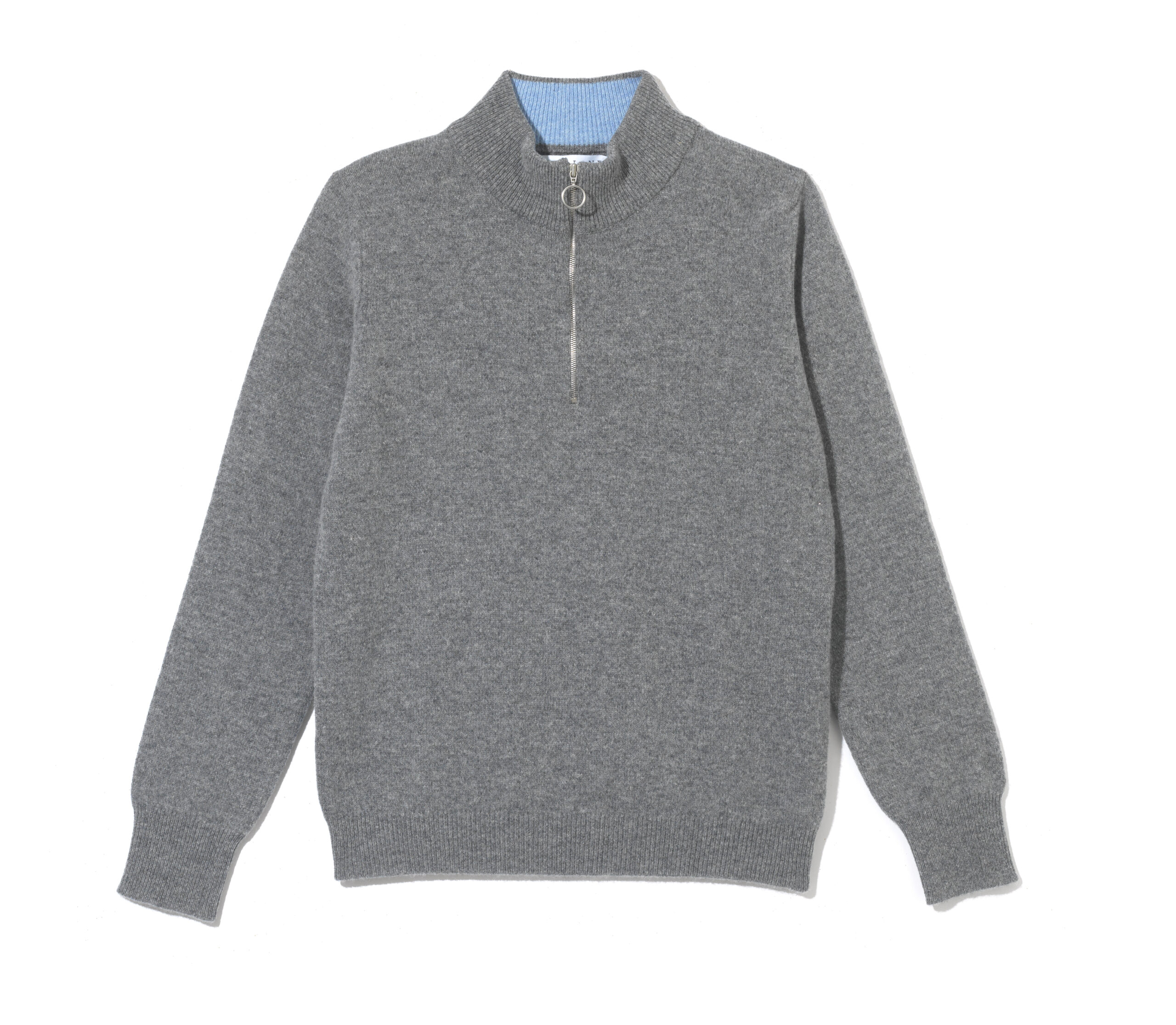 Ladies zip neck jumper - Grey