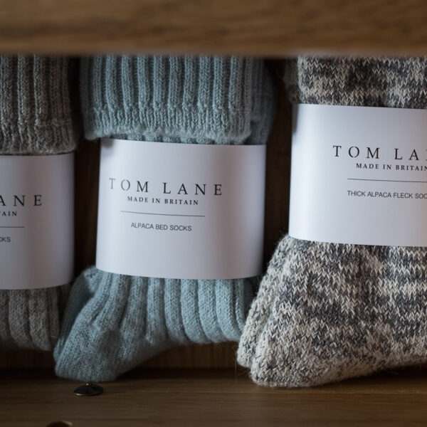 Blue Alpaca bed socks