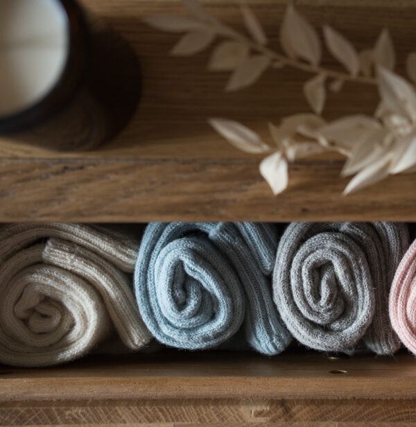 Blue Alpaca bed socks