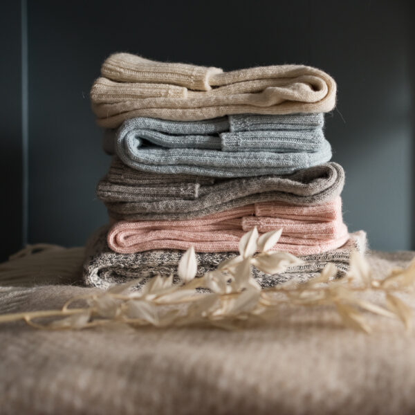 Cream Alpaca bed socks