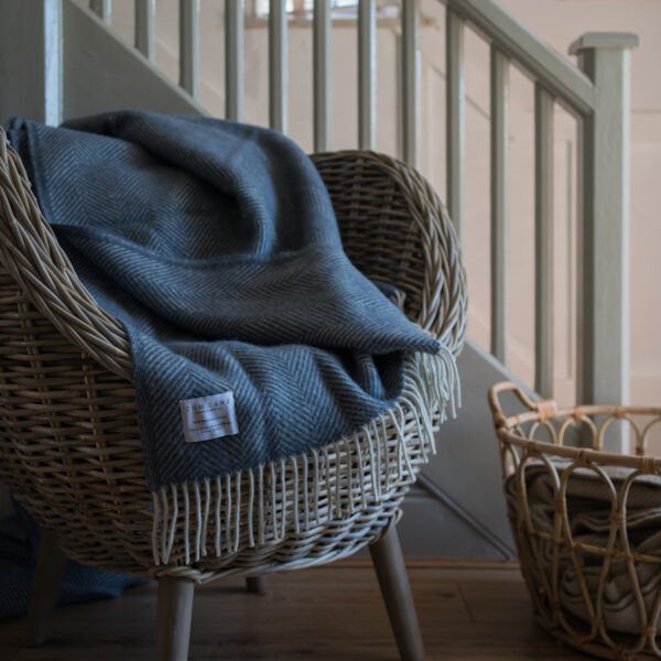 Melton Throw, Slate Blue