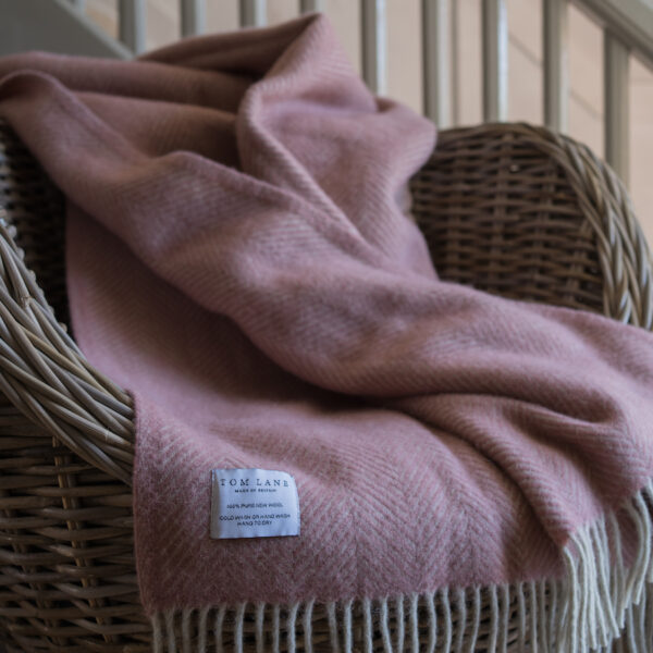 Melton Throw, Dusky Pink