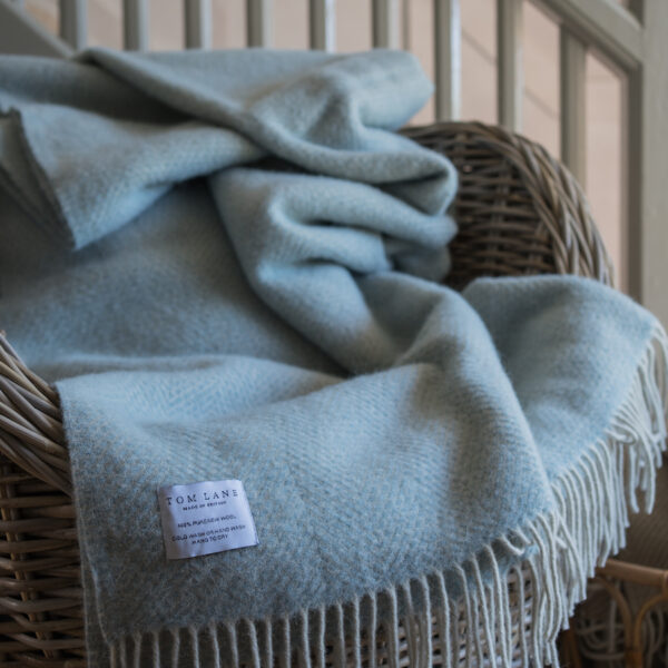 Melton Throw, Light Blue