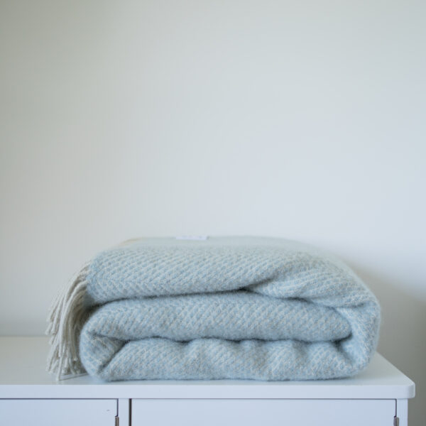 Melton Throw, Light Blue