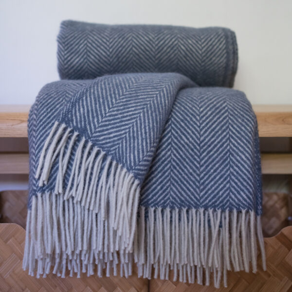 Melton Throw, Slate Blue