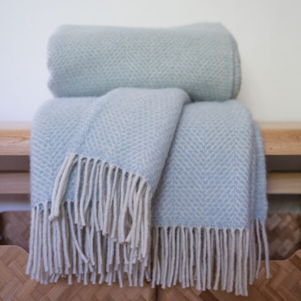 Melton Throw, Light Blue