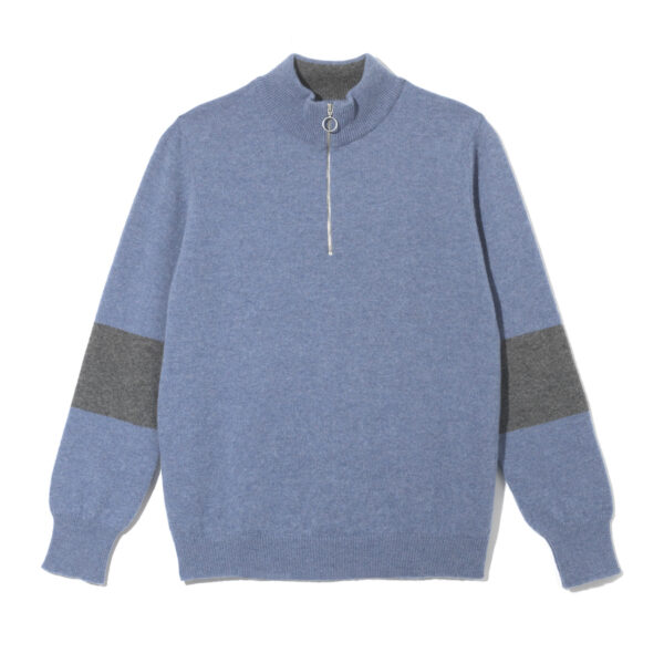 Suffolk Quarter Zip Jumper - Blue