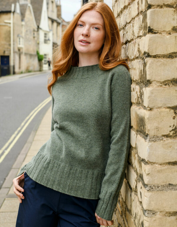 Oakham Funnel Neck, Olive