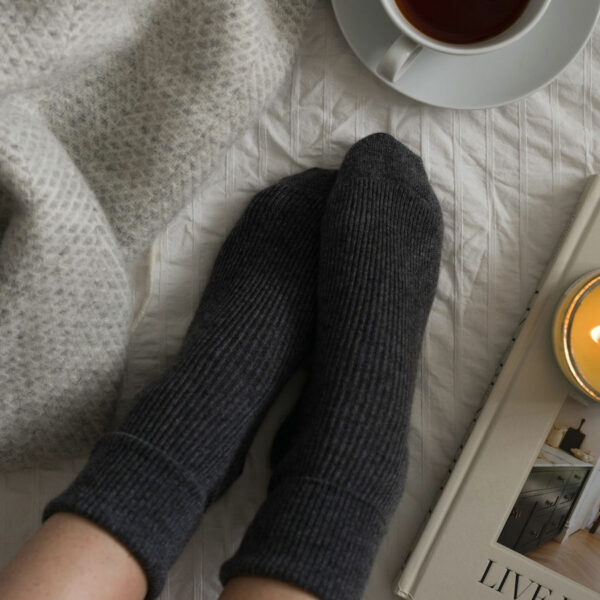 Cashmere socks – Charcoal