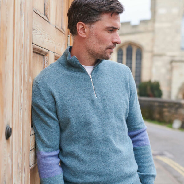 Suffolk 1/4 Zip Jumper – Caspian