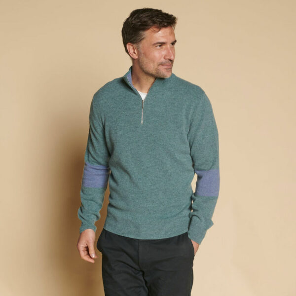 Suffolk 1/4 Zip Jumper – Caspian