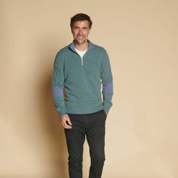 Suffolk 1/4 Zip Jumper – Caspian