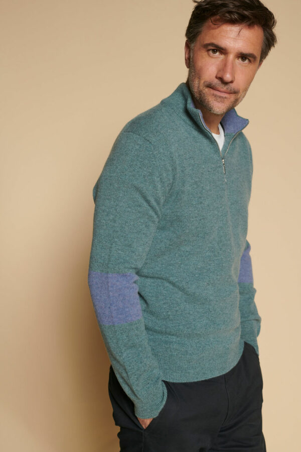 Suffolk 1/4 Zip Jumper – Caspian