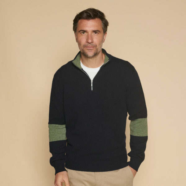 Suffolk 1/4 Zip Jumper – Navy