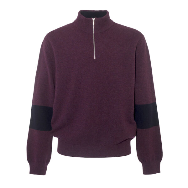 Suffolk 1/4 Zip Jumper – Burgundy