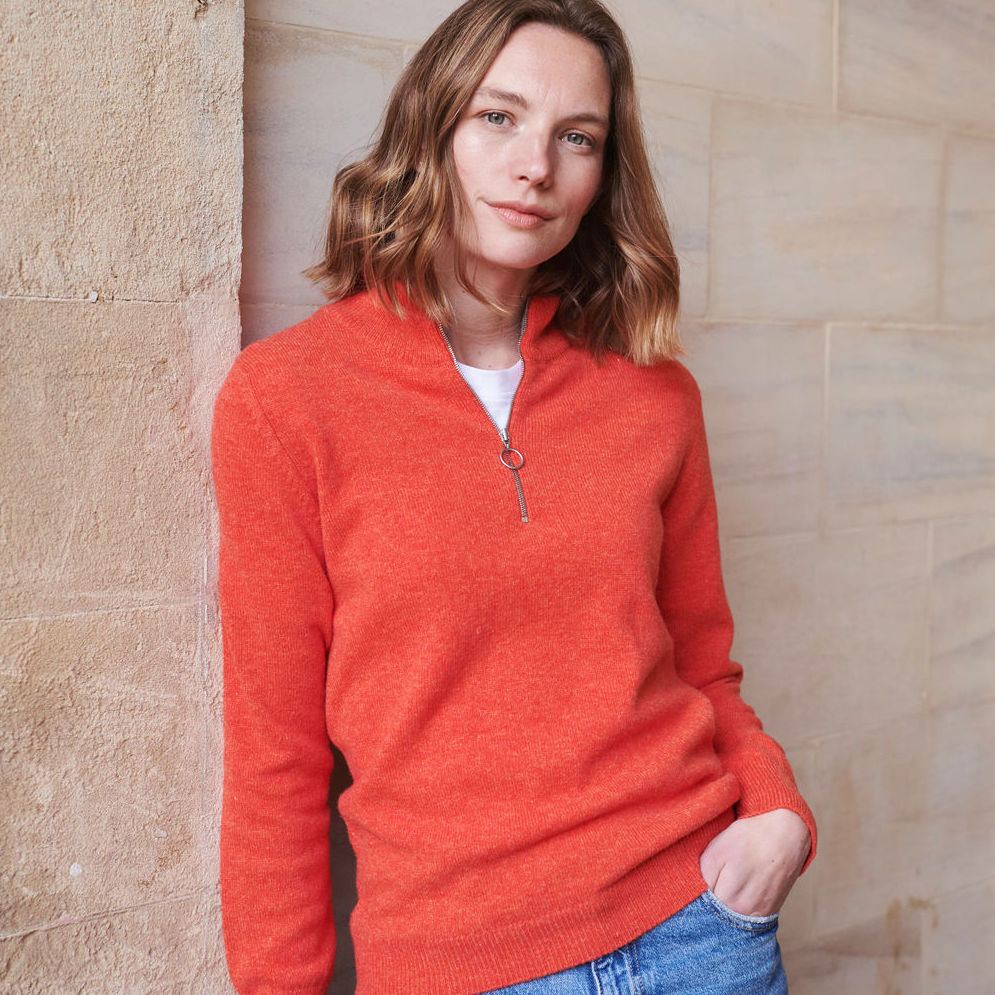 Ladies zip neck jumper Inferno Tom Lane