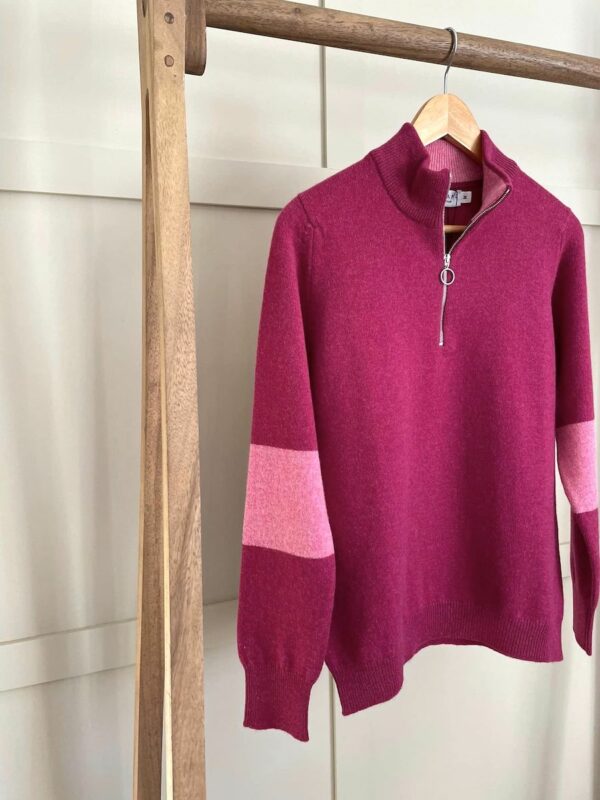 Suffolk Quarter Zip Jumper – Bilberry