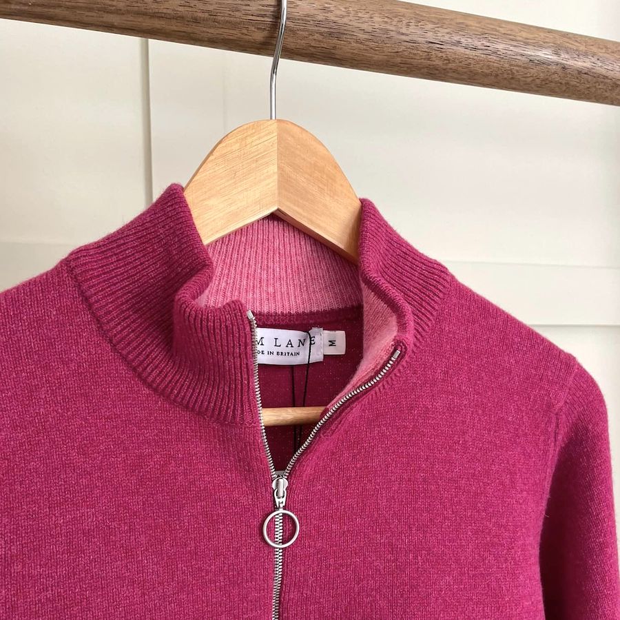 Suffolk Quarter Zip Jumper – Bilberry