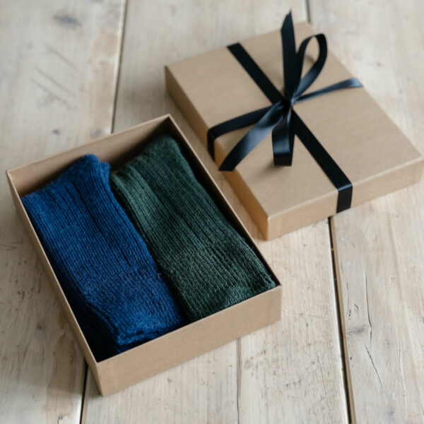 Alpaca boot socks gift box