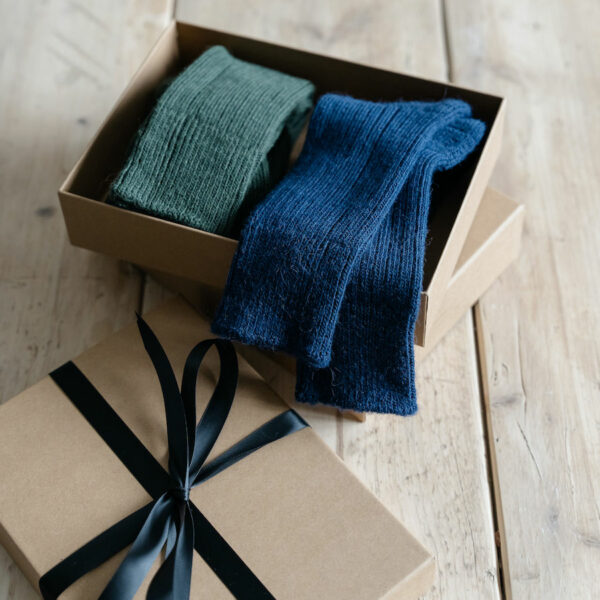 Alpaca boot socks gift box