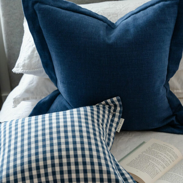 Skye cushion – Inky Blue